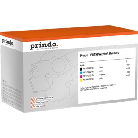 ORIGINAL Prindo Value Pack nero / ciano / magenta / giallo PRTHPW2210A Rainbow Classic 4 toner: 1x PRTHPW2210A 1x PRTHPW2211A 1x